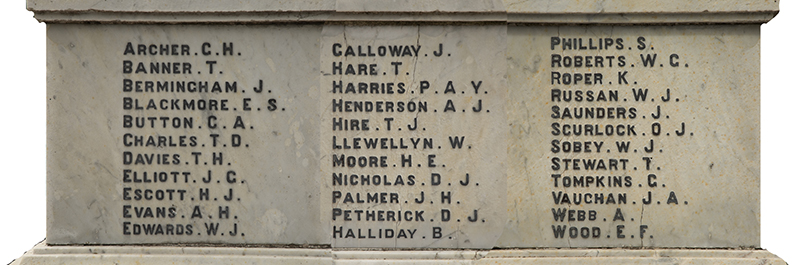 War memorial: 3 faces