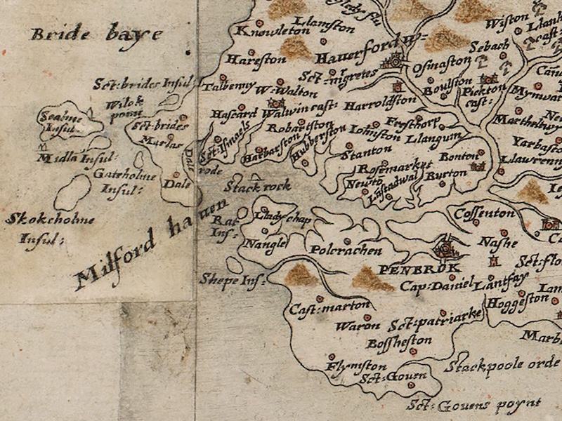 c1580 Saxton’s Proof Map of Wales