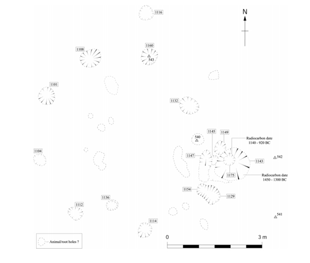 Plan of the Bronze Age Roundhouse