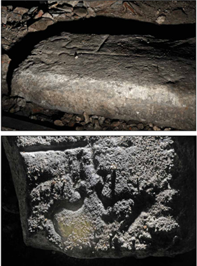 Lower half of the slab