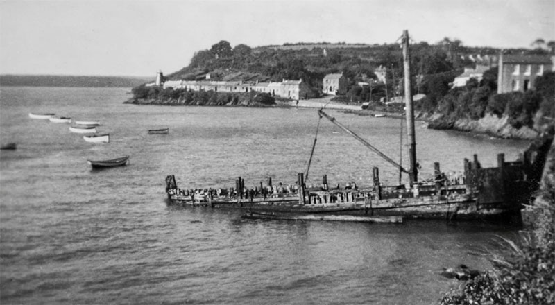 The Lump c. 1930 & as I remember her (a wreck)