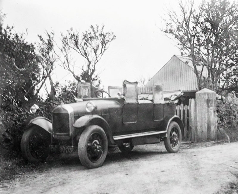 One of Uncle Allan’s big cars, parked outside Melville 