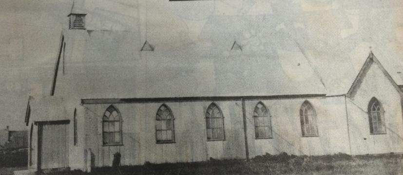 Photograph of the original St Clement's Church in Neyland before the storm