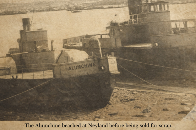 Alumchine beached at Neyland