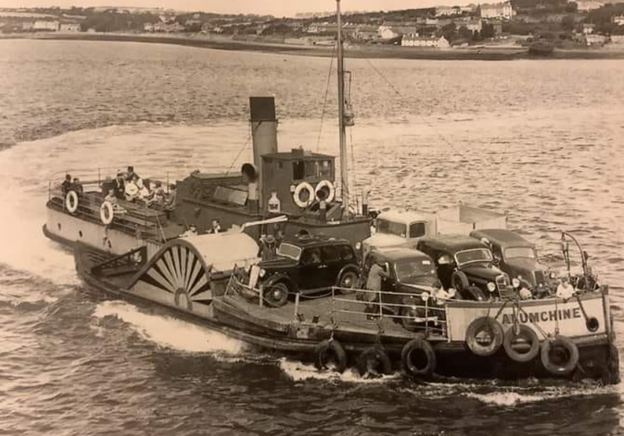 The Alumchine Ferry with five cars