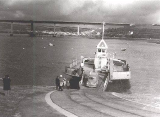 The Cleddau King with the bridge in the background